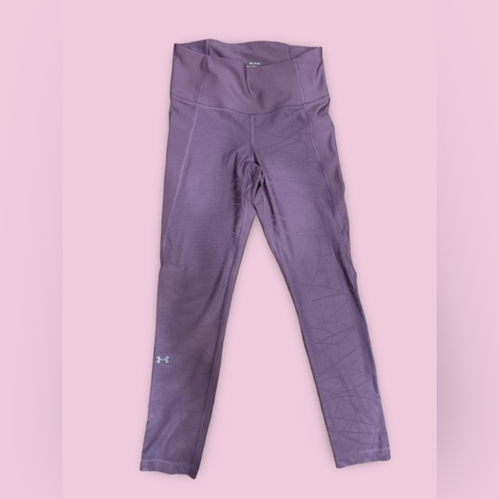 Under Armour Purple Textured Compression Leggings SM